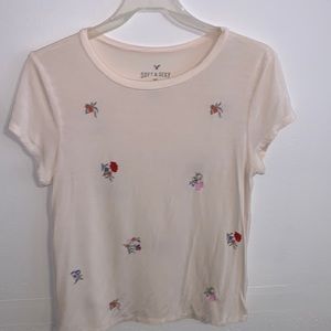 American Eagle soft & sexy cream shirt